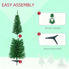 Christmas Tree,Artificial Pencil Tree, Ideal for Festive Displays with Easy Setup