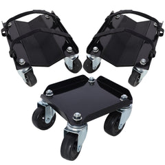 Snowmobile Dolly Heavy Duty Carries up to 1500lbs V-Slide with 2.5" Swivel Casters Rubber Pad Protecting Skis and 2 Pairs of Heavy Duty Straps Firmly Attaching on Skis,black color
