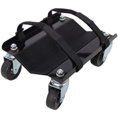 Snowmobile Dolly Heavy Duty Carries up to 1500lbs V-Slide with 2.5" Swivel Casters Rubber Pad Protecting Skis and 2 Pairs of Heavy Duty Straps Firmly Attaching on Skis,black color