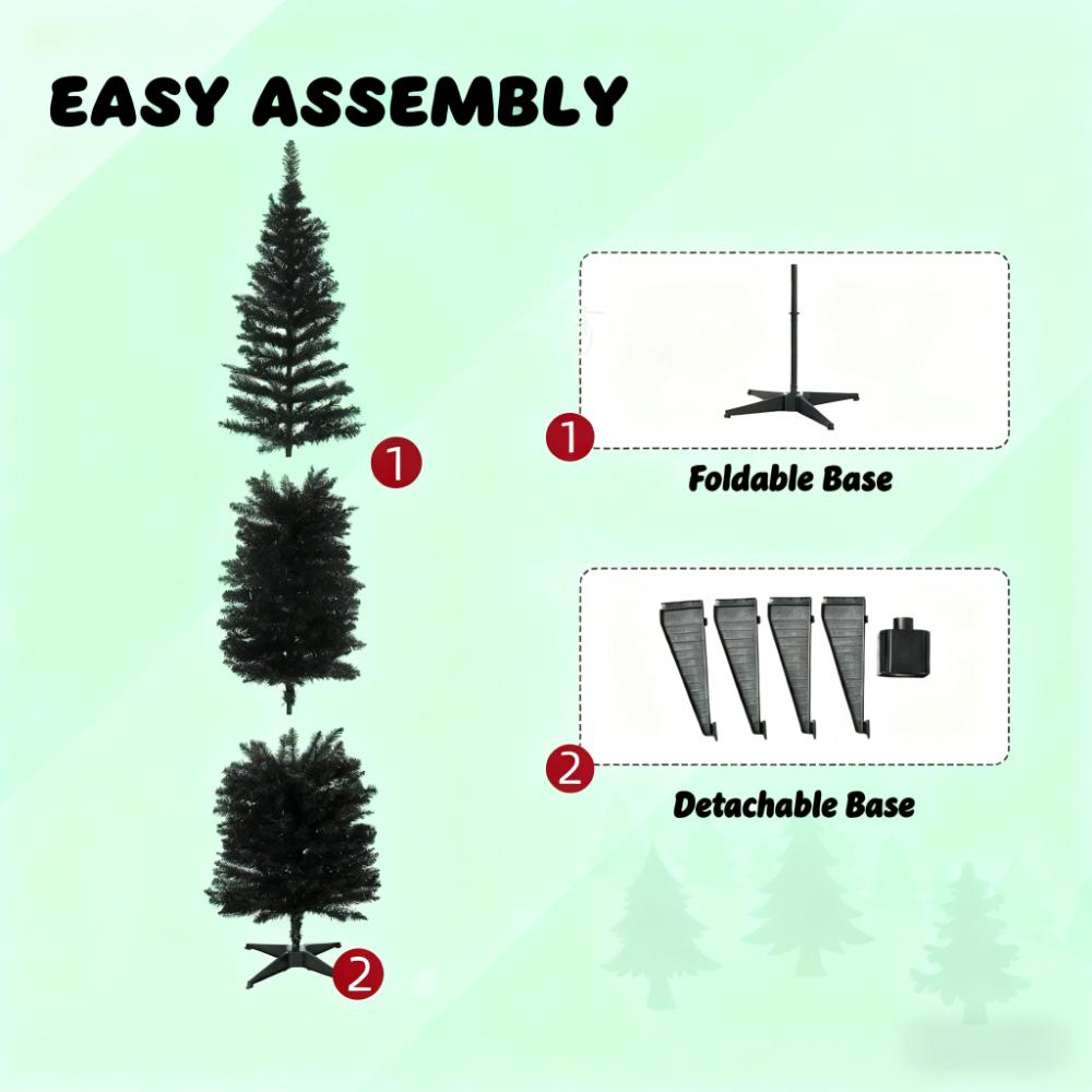 Pencil Christmas Tree with Sturdy Base, Perfect for Modern Holiday Decor