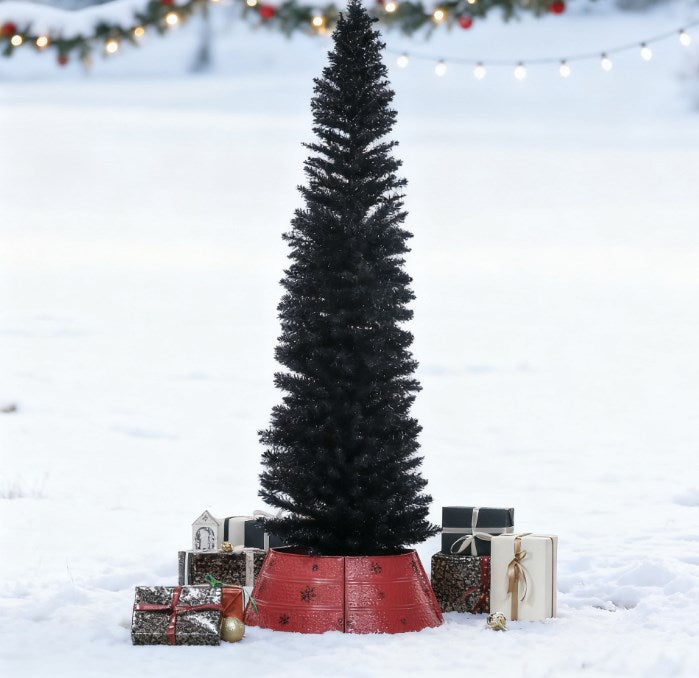 Pencil Christmas Tree with Sturdy Base, Perfect for Modern Holiday Decor
