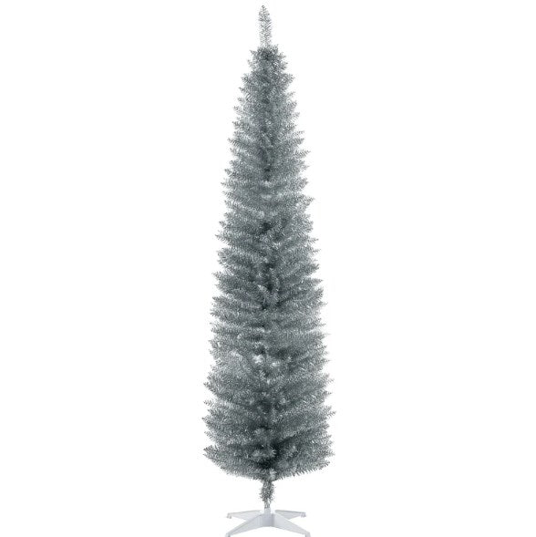 Pencil Christmas Tree,Decorated Christmas Tree, with 499 Realistic Branch Tips and Plastic Stand
