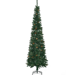 Slim Pine Needles Xmas Tree,7.5 Foot Pencil Artificial Christmas Tree with Realistic Branches