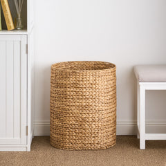 Judas Water Hyacinth Woven Full Oval Brown Laundry Hamper