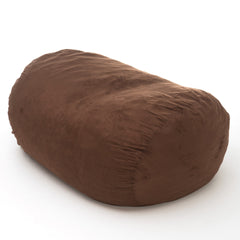 Nest 6.5 Foot Cylindrical Suede Bean Bag, Brown