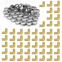 Pipe Fittings 3/4" 50PCS Brass Clamp-style Elbows for Heating Systems
