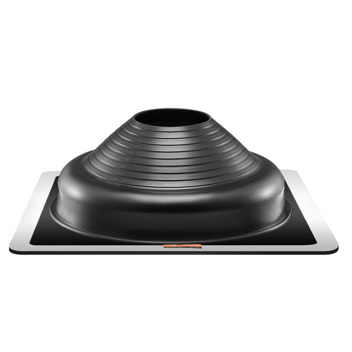 2 Pcs Metal Roof Pipe Flashing Boots Fit 6-3/4" - 14" Pipe High Temp Black EDPM
