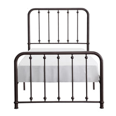 Classic Twin Platform Bed Dark Bronze Finish Metal Frame Bedroom Furniture 1pc