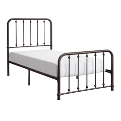 Classic Twin Platform Bed Dark Bronze Finish Metal Frame Bedroom Furniture 1pc