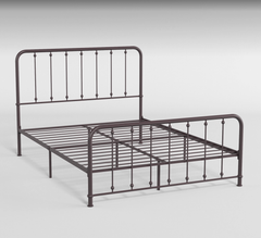 Classic Twin Platform Bed Dark Bronze Finish Metal Frame Bedroom Furniture 1pc