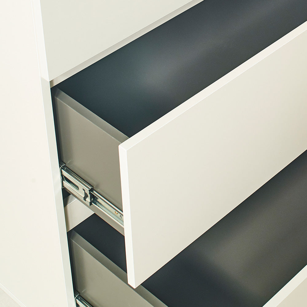Liv Four-Drawer Contemporary Wood Chest in White