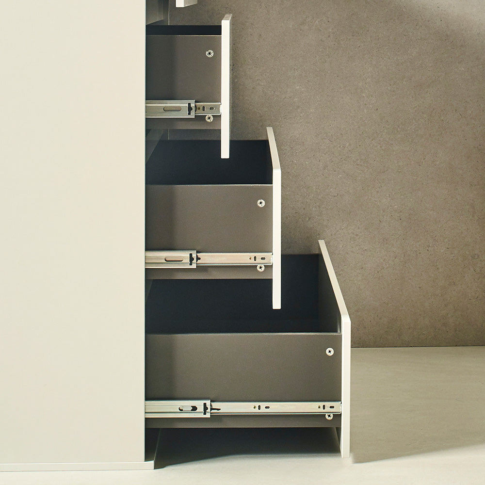 Liv Four-Drawer Contemporary Wood Chest in White