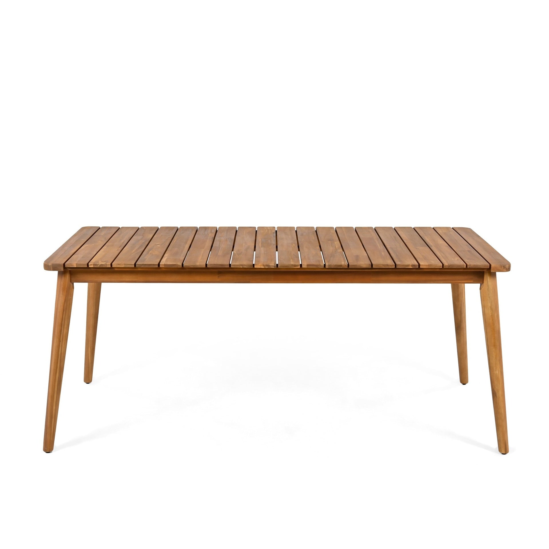 Acacia Wood Dining Table 8-Person Outdoor Table, Farmhouse Furniture for Patio, Garden, Backyard, Teak 180 LBS Weight Capacity 69"L
