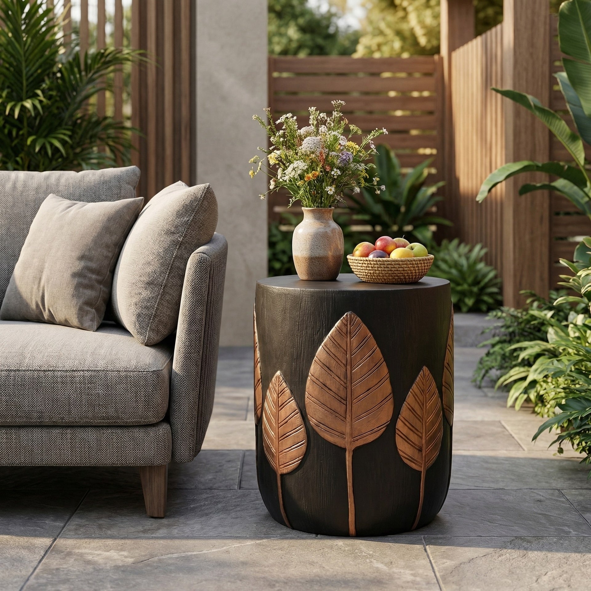 Outdoor LightWeight Concrete Side Table