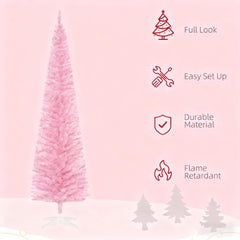 Slim Xmas Tree,Artificial Pencil Christmas Tree,with Realistic Branch Tips and Plastic Stand