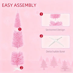 Slim Xmas Tree,Artificial Pencil Christmas Tree,with Realistic Branch Tips and Plastic Stand