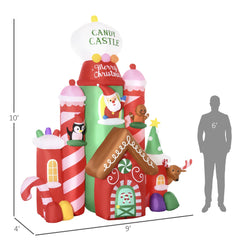 10ft Christmas Inflatables Christmas Decor Outdoor Decorations Candy Castle