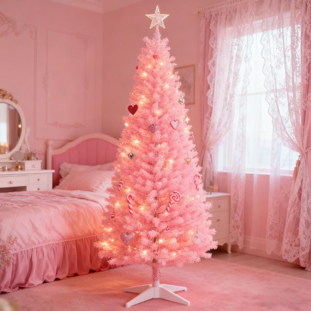 Artificial Pencil Christmas Tree, Slim Xmas Tree with Easy Setup, Ideal for Festive Displays