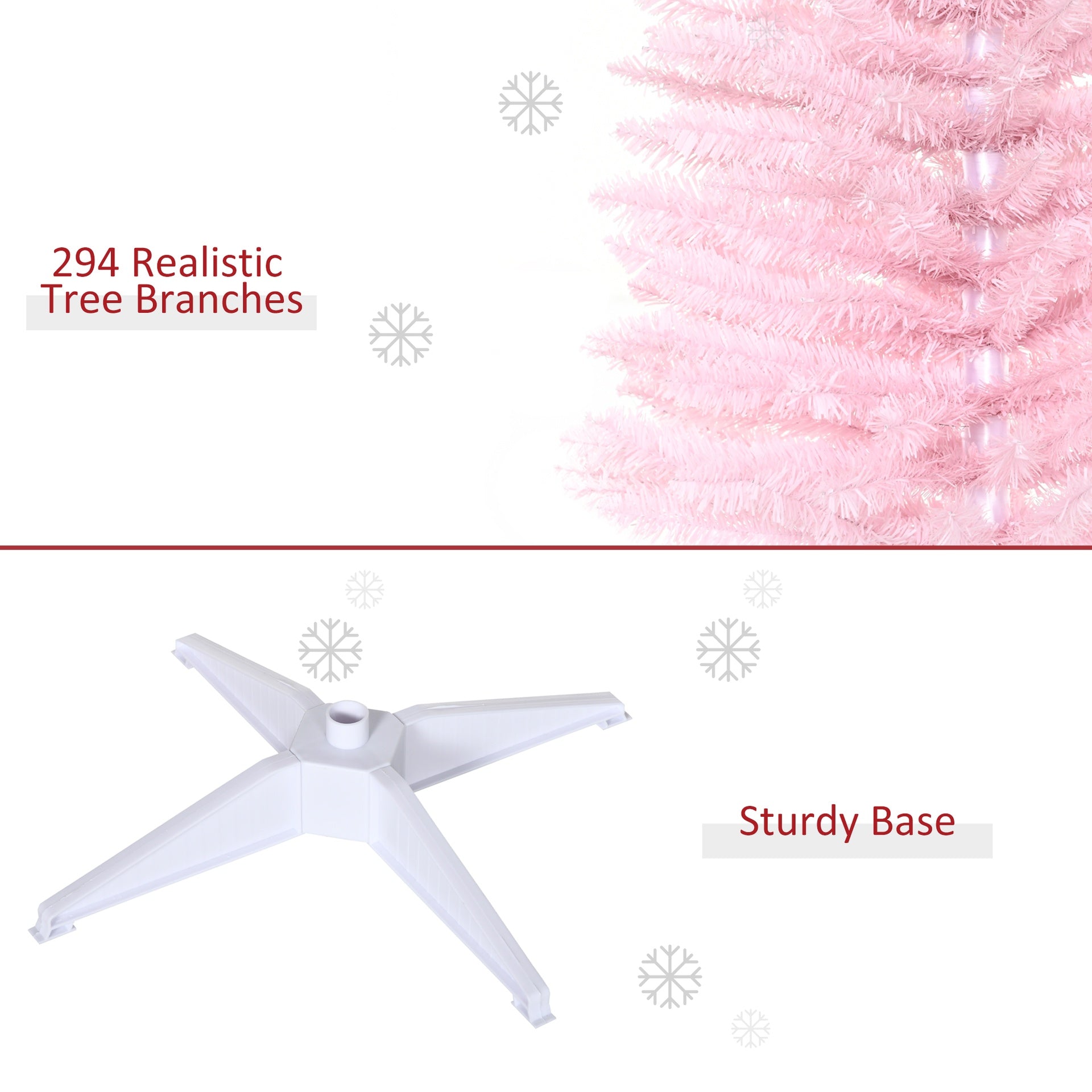 Artificial Pencil Christmas Tree, Slim Xmas Tree with Easy Setup, Ideal for Festive Displays