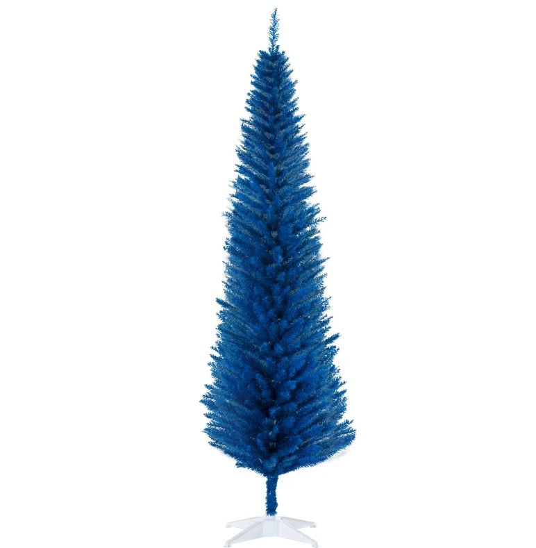 Pencil Christmas Tree,Decorated Christmas Tree with Realistic Branch Tips and Plastic Stand
