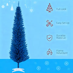 Pencil Christmas Tree,Decorated Christmas Tree with Realistic Branch Tips and Plastic Stand