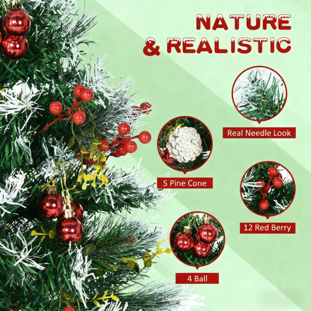 Artificial Christmas Tree,Festive Outdoor Christmas Porch Decor Set,for Front Door Charm