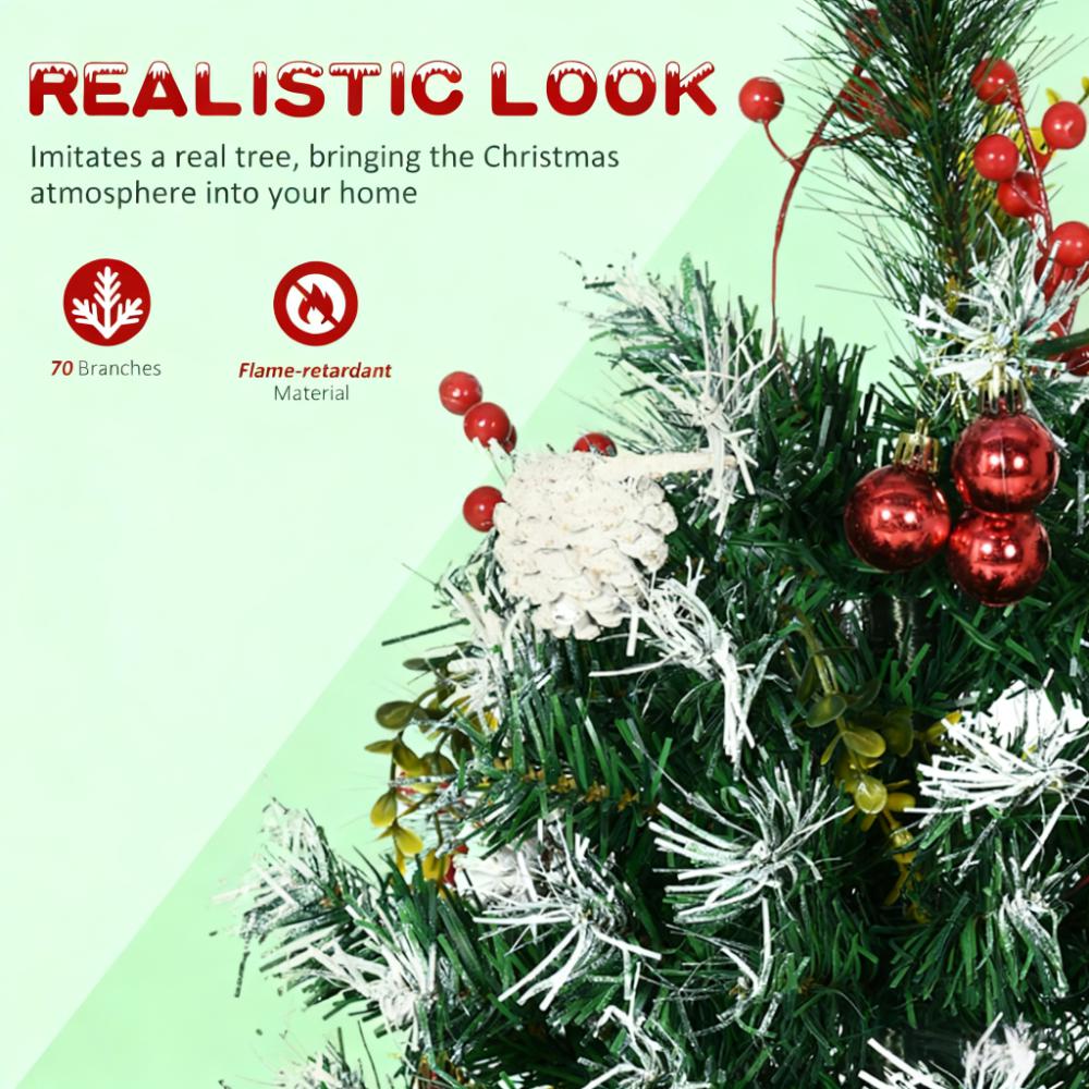 Artificial Christmas Tree,Festive Outdoor Christmas Porch Decor Set,for Front Door Charm