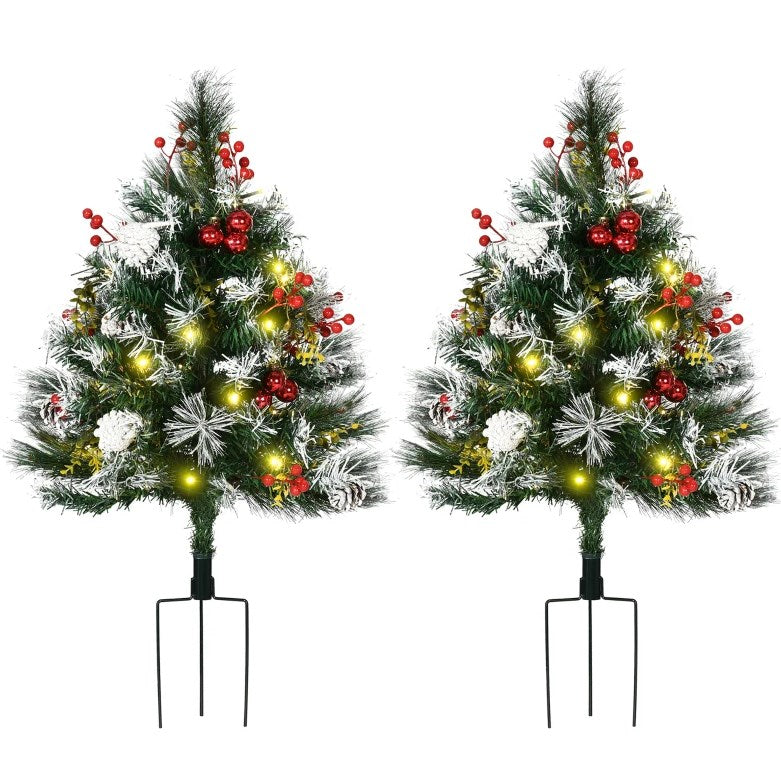 Artificial Christmas Tree,Festive Outdoor Christmas Porch Decor Set,for Front Door Charm