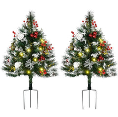 Artificial Christmas Tree,Festive Outdoor Christmas Porch Decor Set,for Front Door Charm