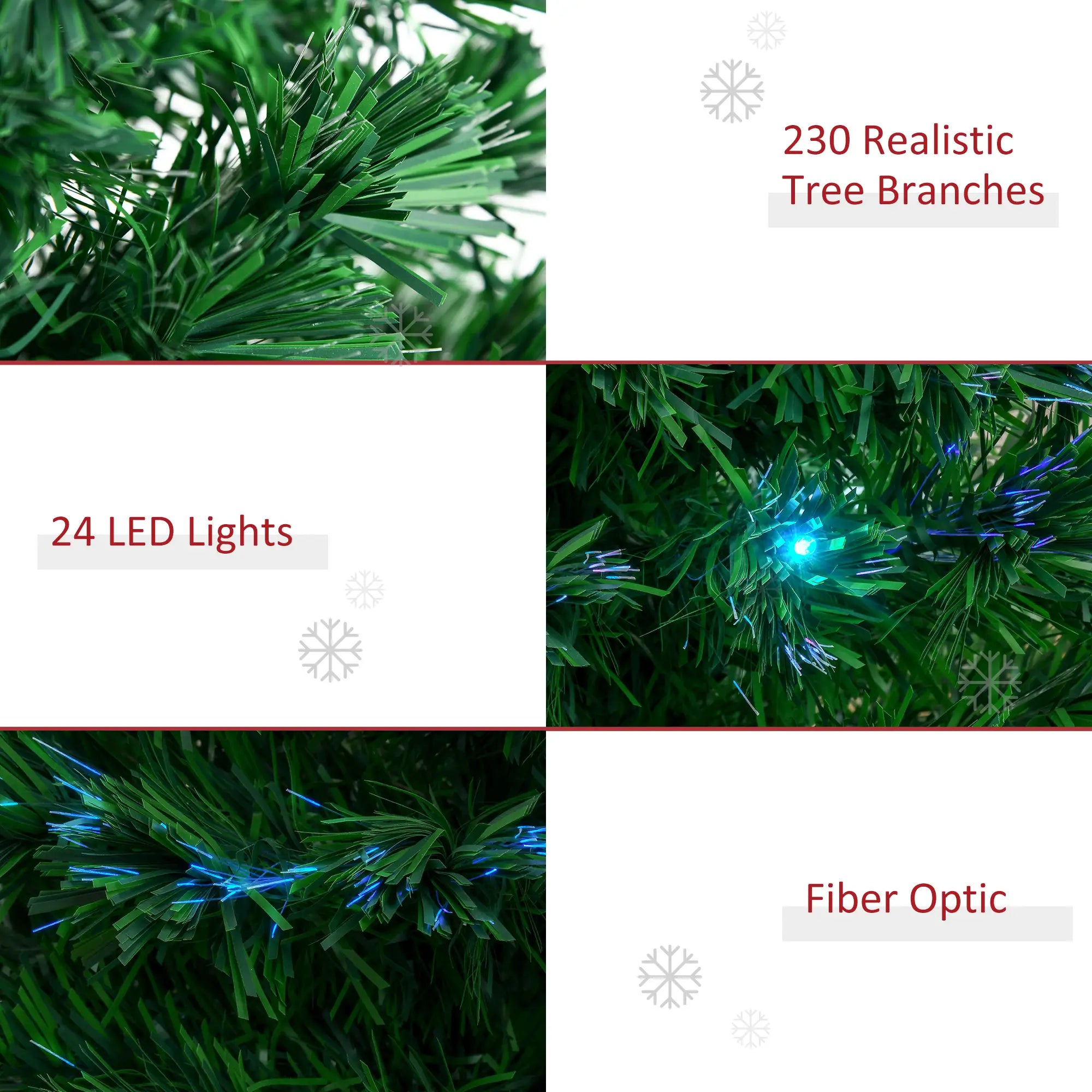 6' Tall Douglas Fir Pre-Lit Artificial Christmas Tree with Realistic Branches