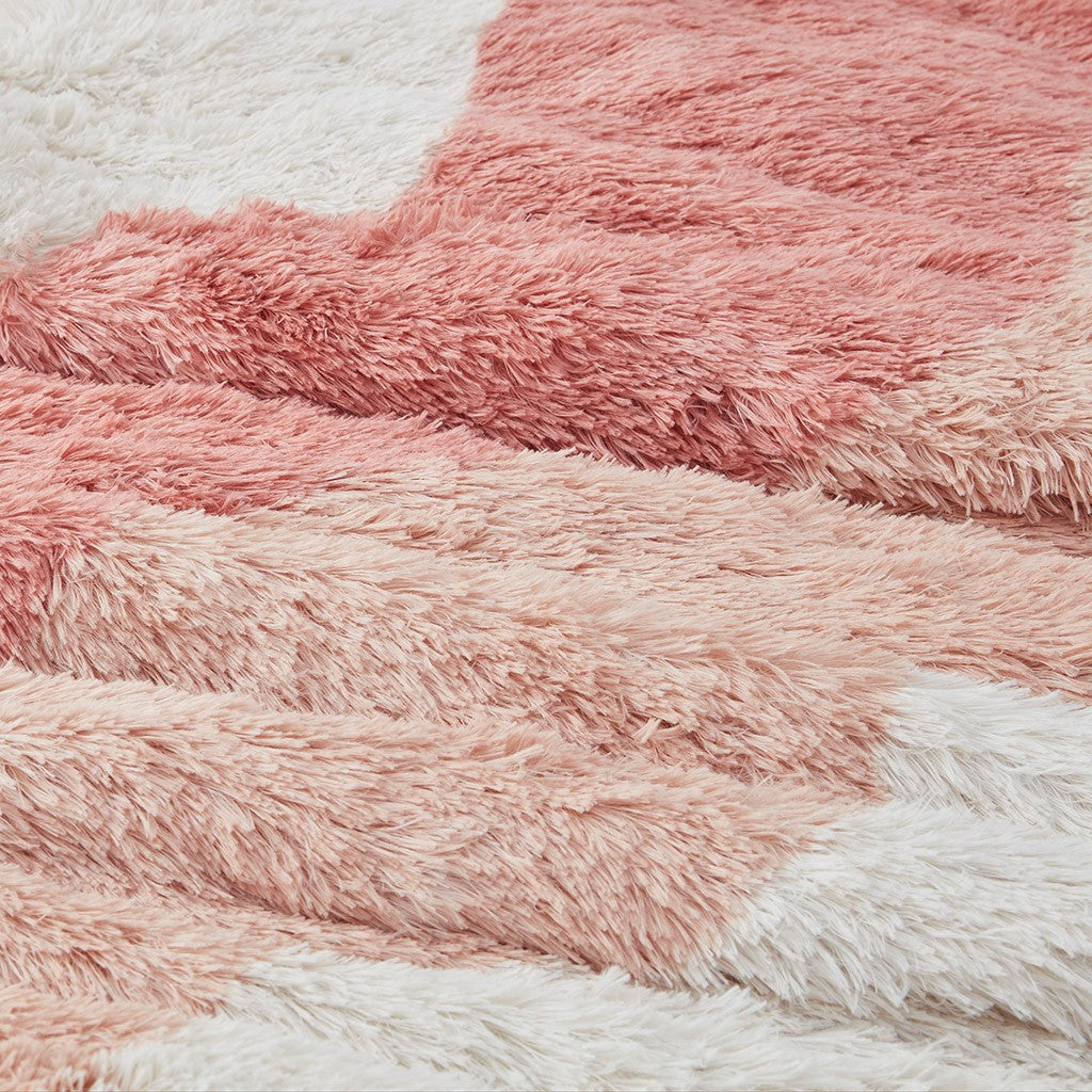 King/Cal King Ombre Shaggy Faux Fur Comforter Set