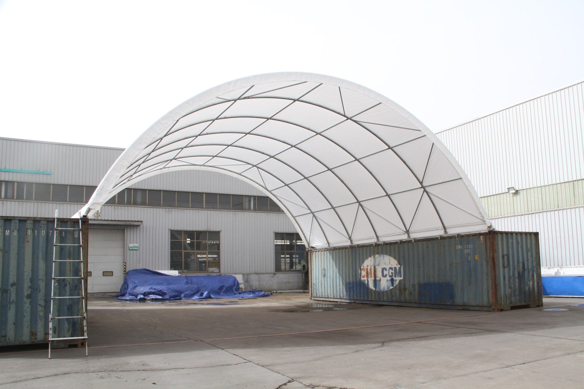 Shipping Container Canopy Shelter 20'x20',11oz PE