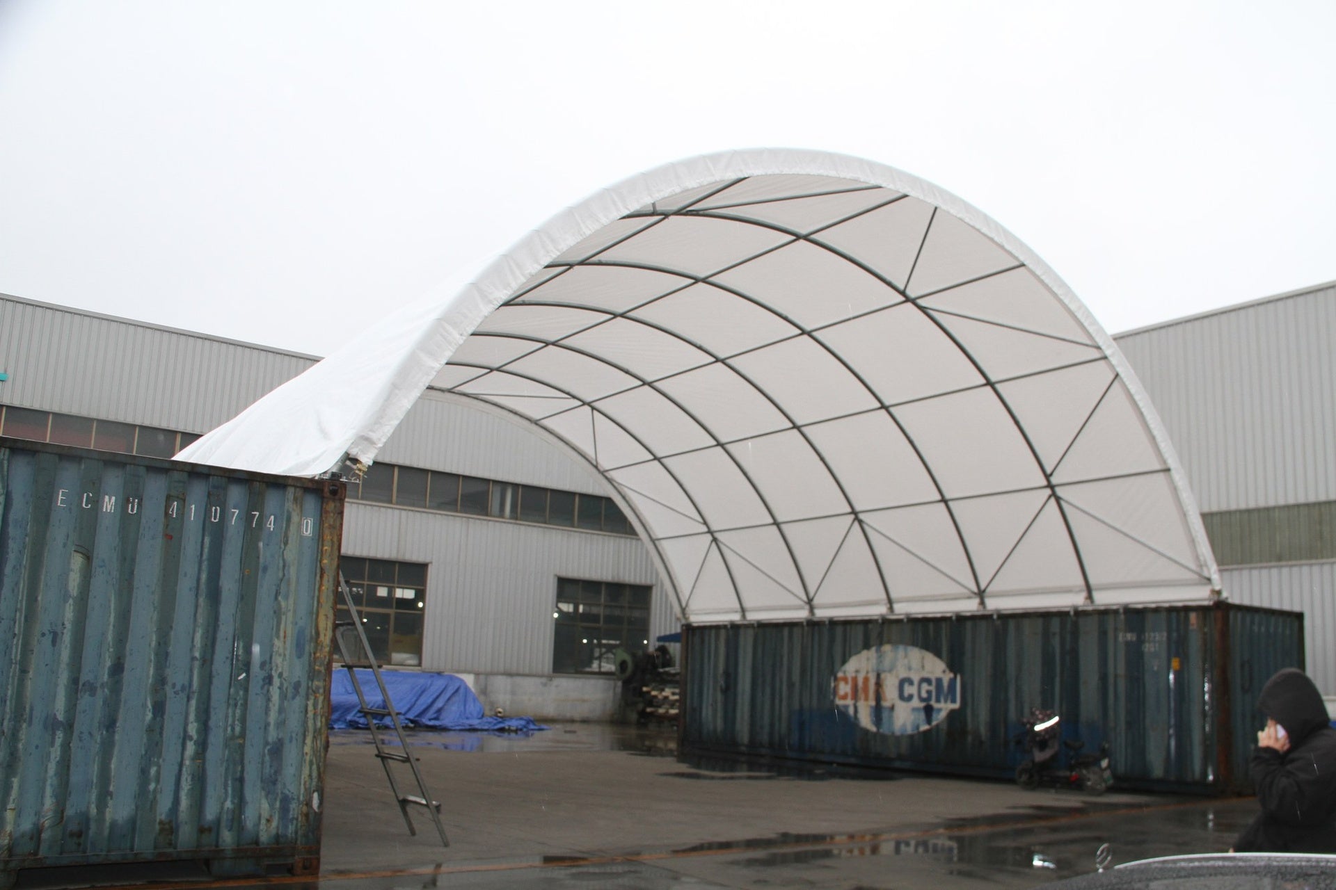 Shipping Container Canopy Shelter 20'x20',11oz PE