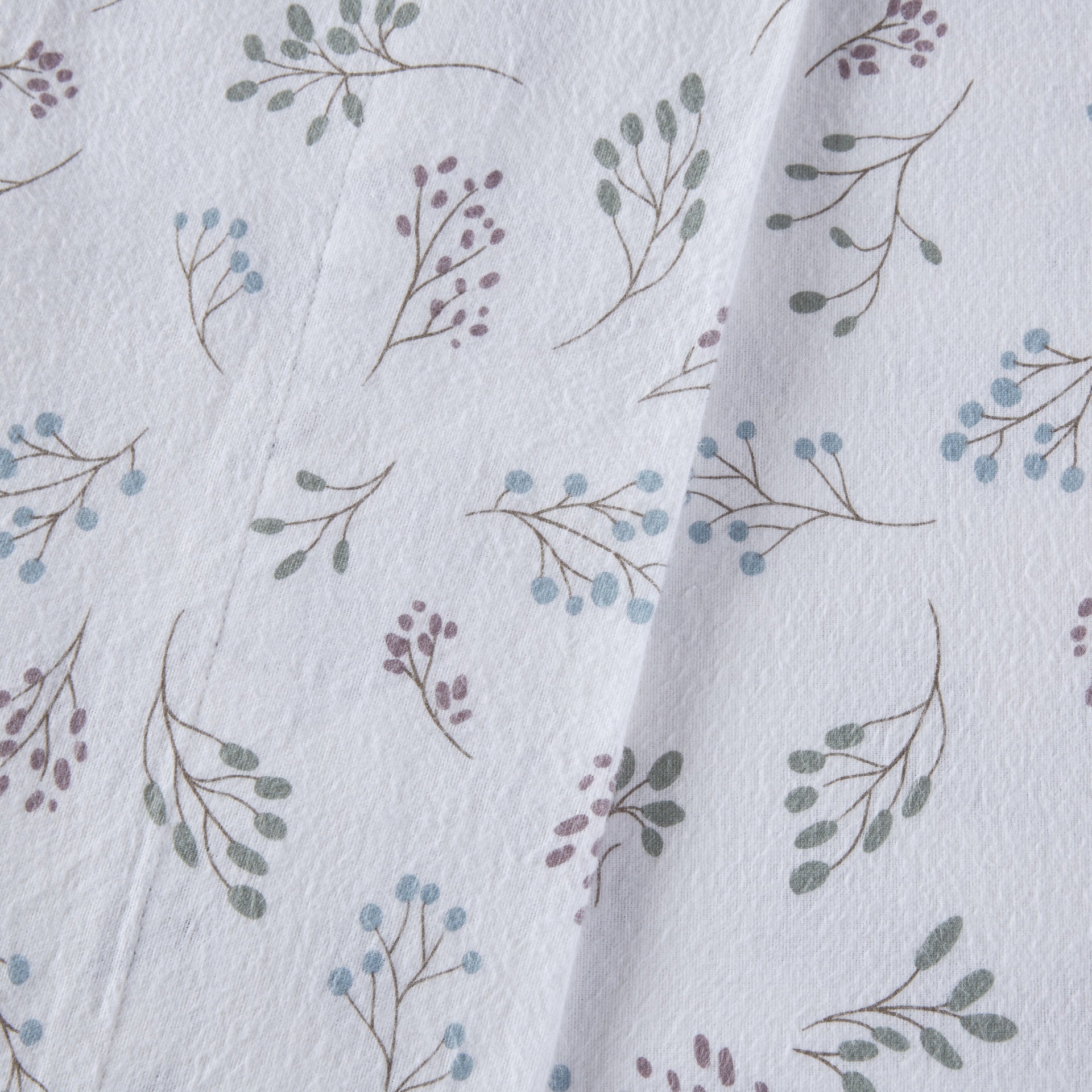 4 Pieces Cal King 100%   Printed Sheet Set,White Tossed Botanical