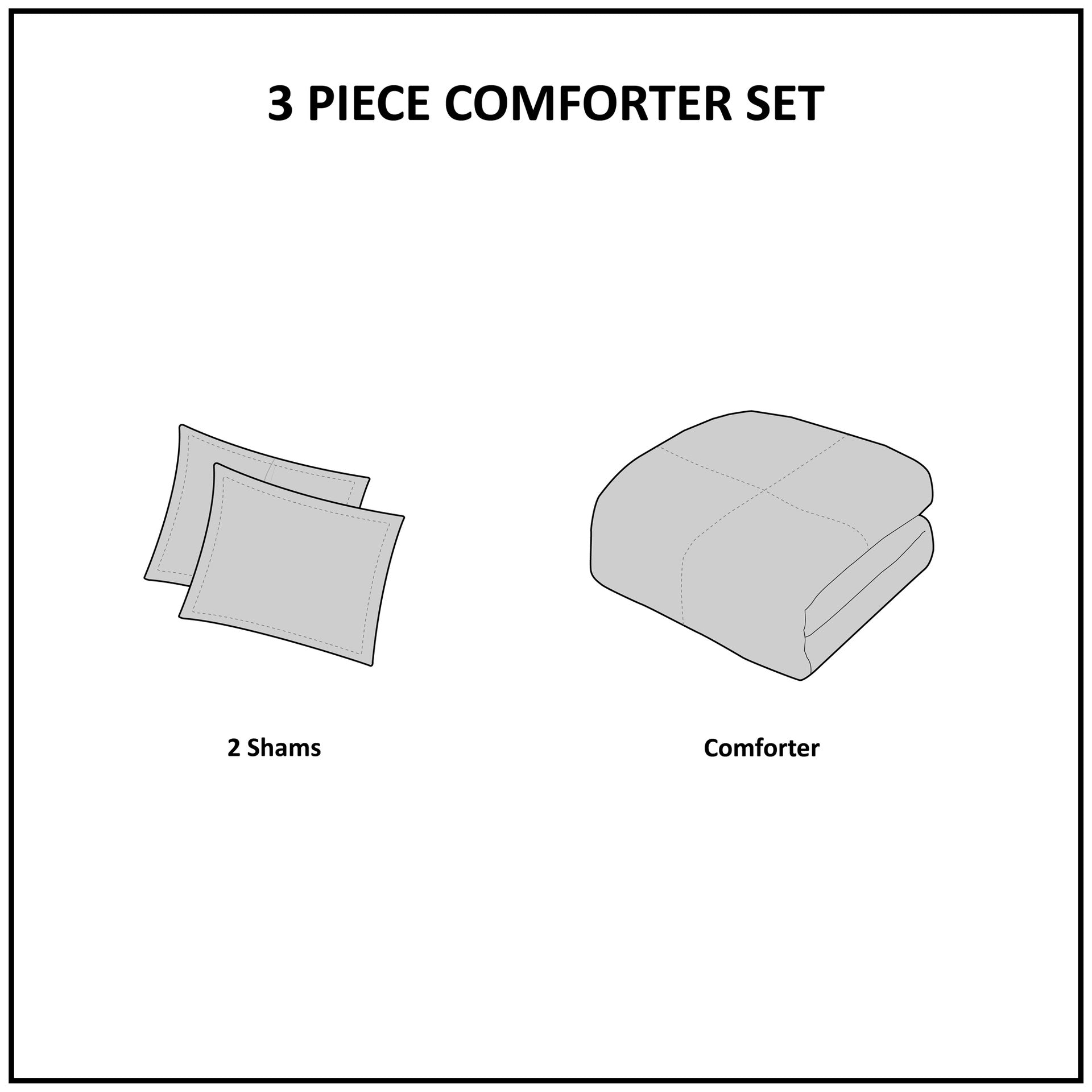 3 Piece Cotton Comforter Set with Chenille Tufting Navy King/Cal King