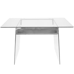 Contemporary Desk in Clear and Chrome