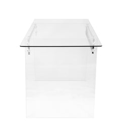 Contemporary Desk in Clear and Chrome
