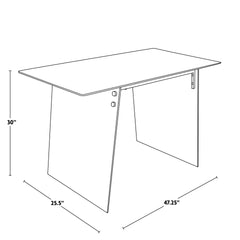 Contemporary Desk in Clear and Chrome