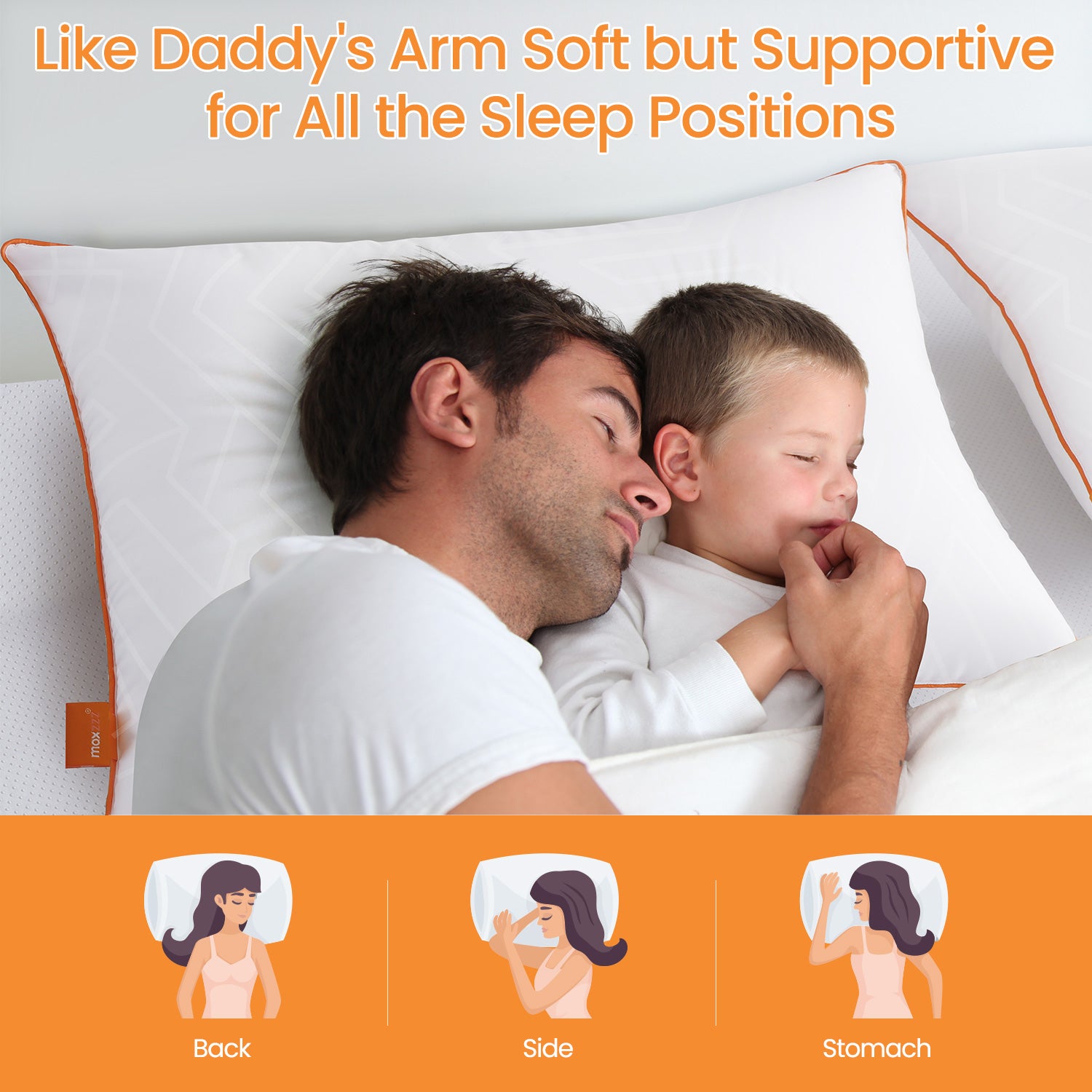 Bed Pillows Standard Size Set of 2, Fluffy Pillows for Back, Stomach or Side Sleepers, Luxury Hotel Quality, White