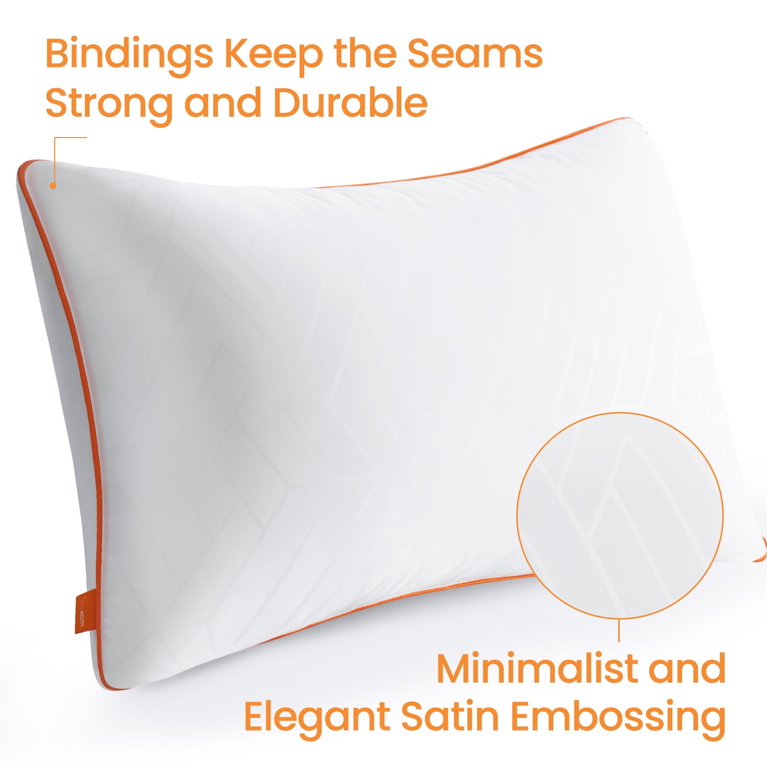 Bed Pillows Standard Size Set of 2, Fluffy Pillows for Back, Stomach or Side Sleepers, Luxury Hotel Quality, White