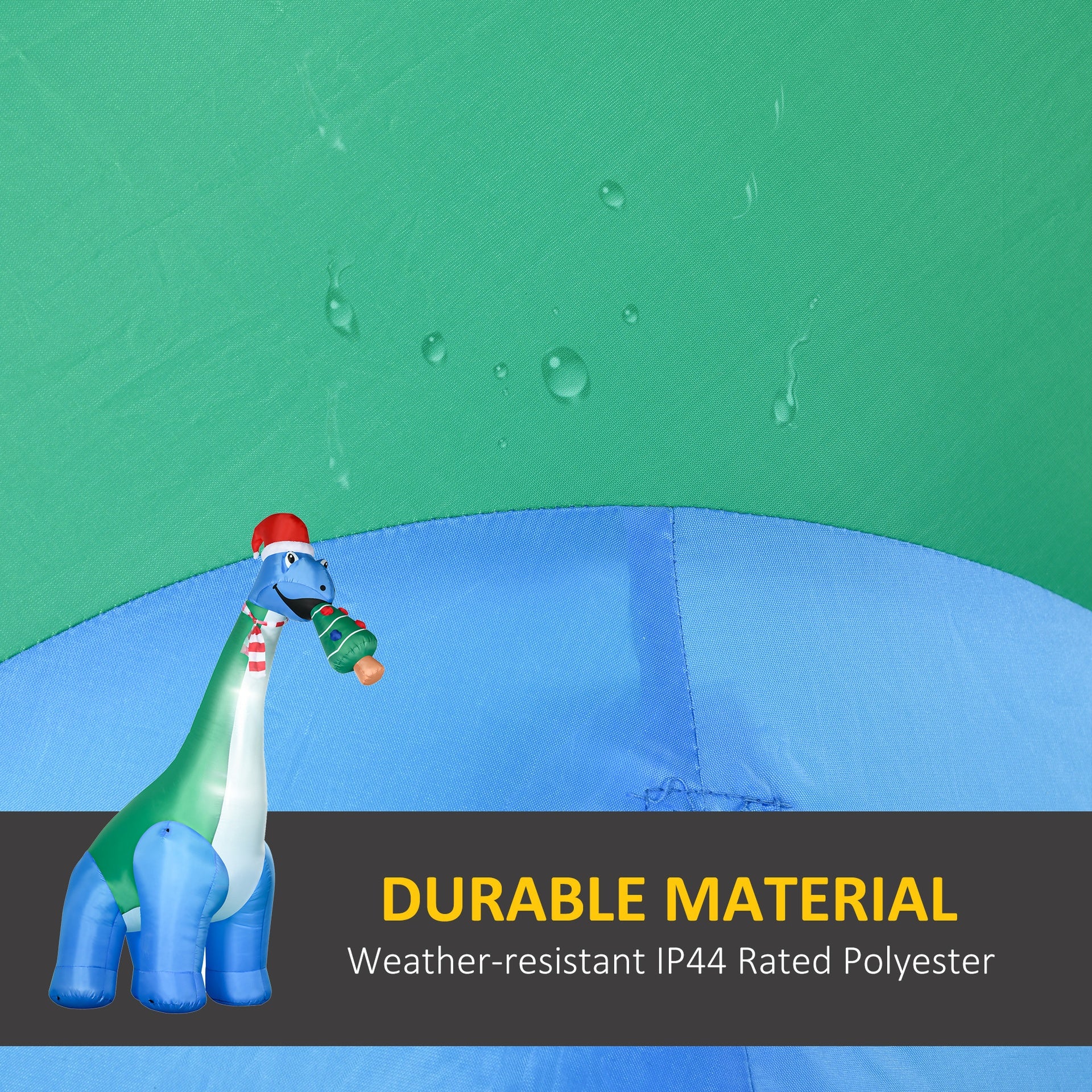 HOMCOM 11FT Long Christmas Inflatables Outdoor Decorations Dinosaur with Christmas Tree in Mouth, Blow-Up LED Yard Christmas Decor, Waterproof