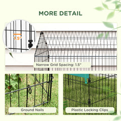 PawHut 87" Small Animal Playpen with with Roof for Rabbits, Chicken, Chinchillas for Indoor/Outdoor Use, Green