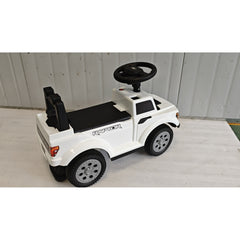 Qaba Toddler Car Licensed Ford Raptor with Headlights, Horn, Under Seat Storage, Anti-Tip Design for 18-36 Months, White