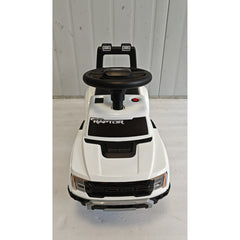 Qaba Toddler Car Licensed Ford Raptor with Headlights, Horn, Under Seat Storage, Anti-Tip Design for 18-36 Months, White