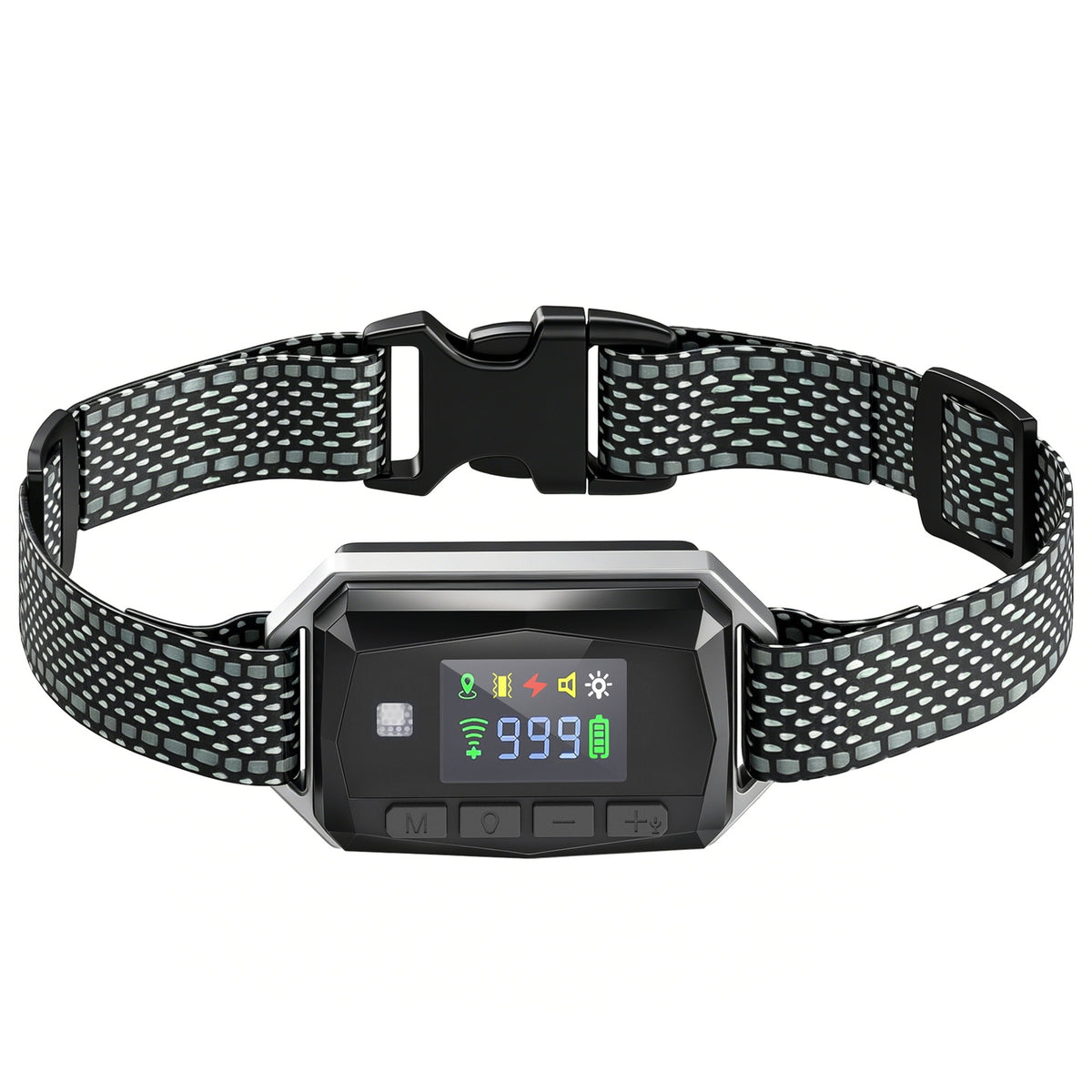 PawHut GPS Dog Training Collar IP67 Waterproof E Collar Remote Rechargeable Black