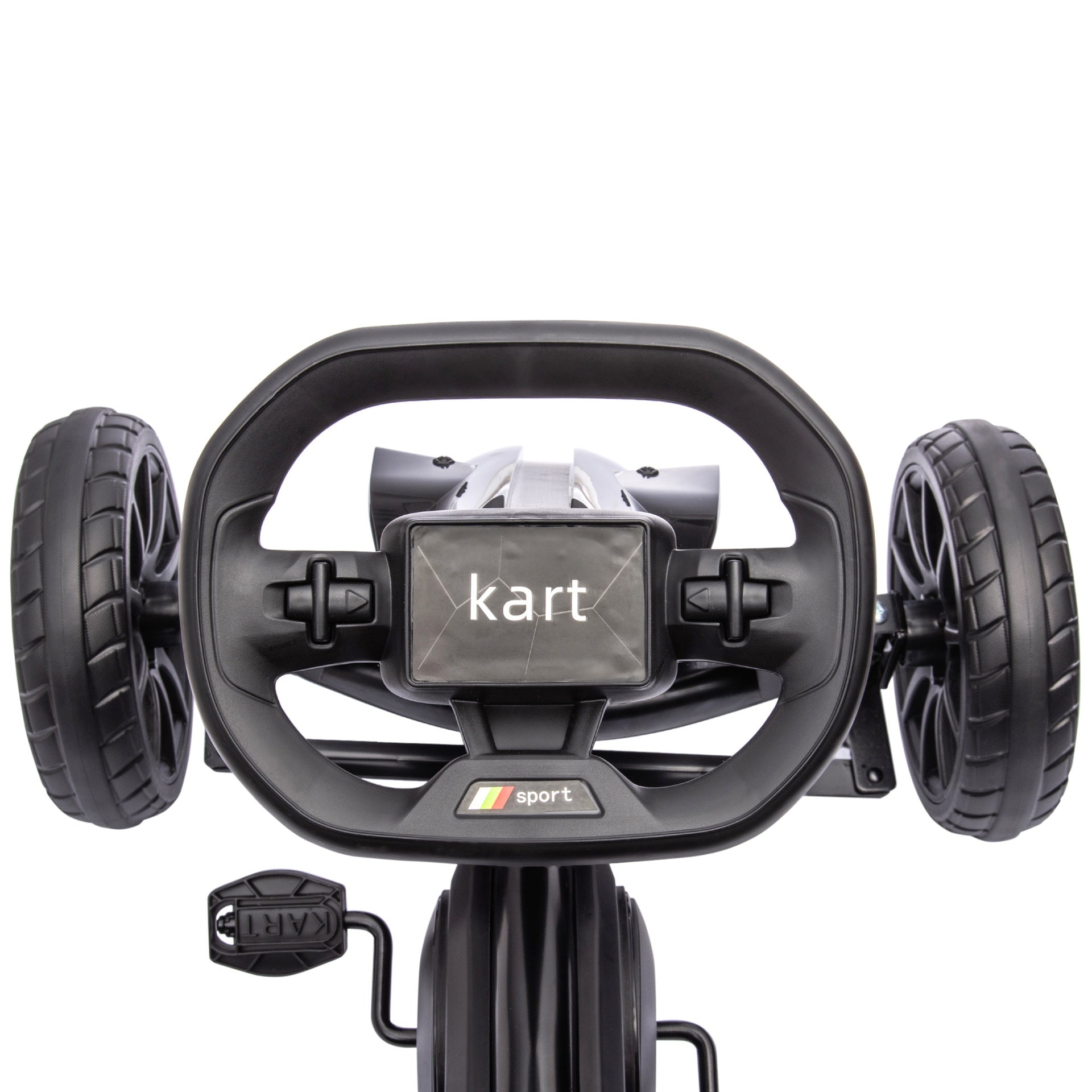 Aosom Kids Pedal Go Kart W/ Adjustable Seat, Swing Axle, Black
