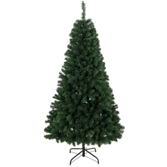 HOMCOM 6 ft Artificial Christmas Tree, Norway Spruce Tree, Hinged Xmas Tree with Metal Stand