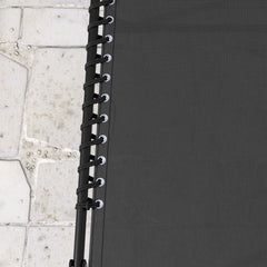 Outsunny 2 Folding Chaise Lounge Pool Chairs with 4-Position Reclining Back, Pillow, Breathable Mesh & Bungee Seat, Black
