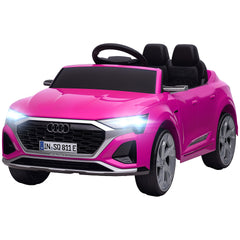 Qaba Audi Q8 e-tron Sportback Licensed 12V Battery Powered Kids Electric Car w/ Spring Suspension, Soft Start, Pink