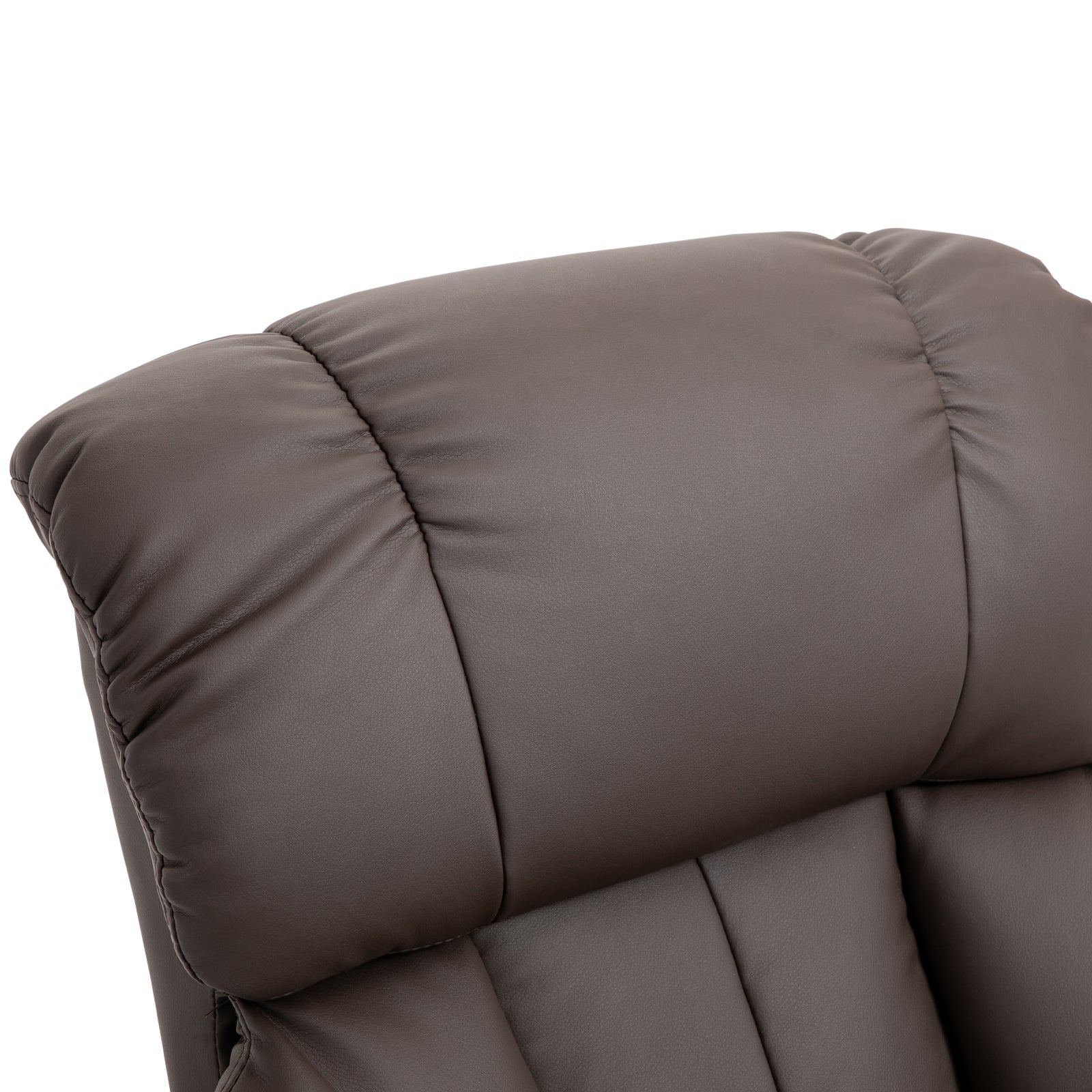 HOMCOM Massage Recliner Chair with Ottoman, 360° Swivel Recliner and Footstool, 10-Point Vibration, Brown